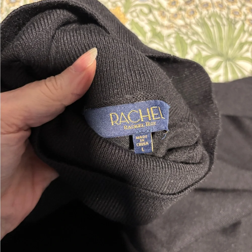 Rachel Roy Black Turtleneck Sweater L